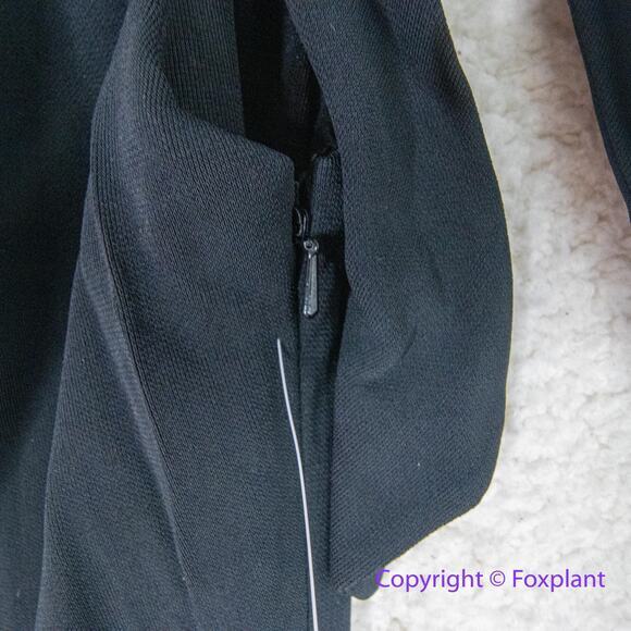 Kay Unger black one shoulder beaded asymmetric hem dress, size 6 - Picture 10 of 16